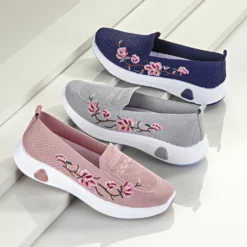 Slipper "Blumenranke" rosa
