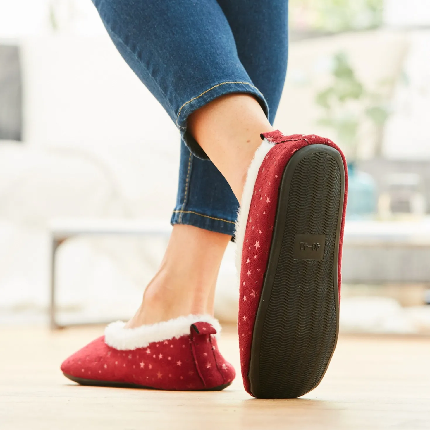Slipper „Isabelle“ bordeaux