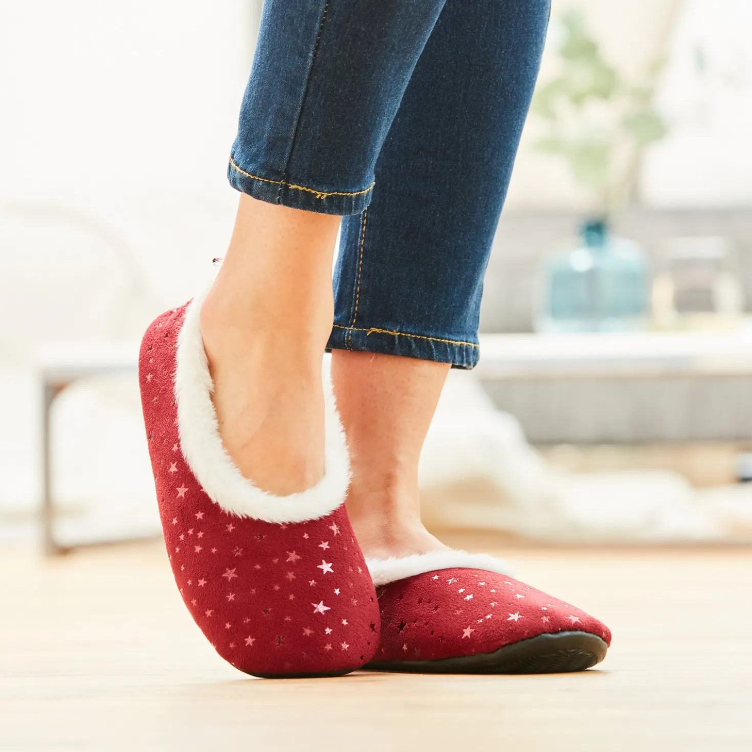 Slipper „Isabelle“ bordeaux