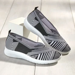 Slipper "Linda", schwarz-weiß