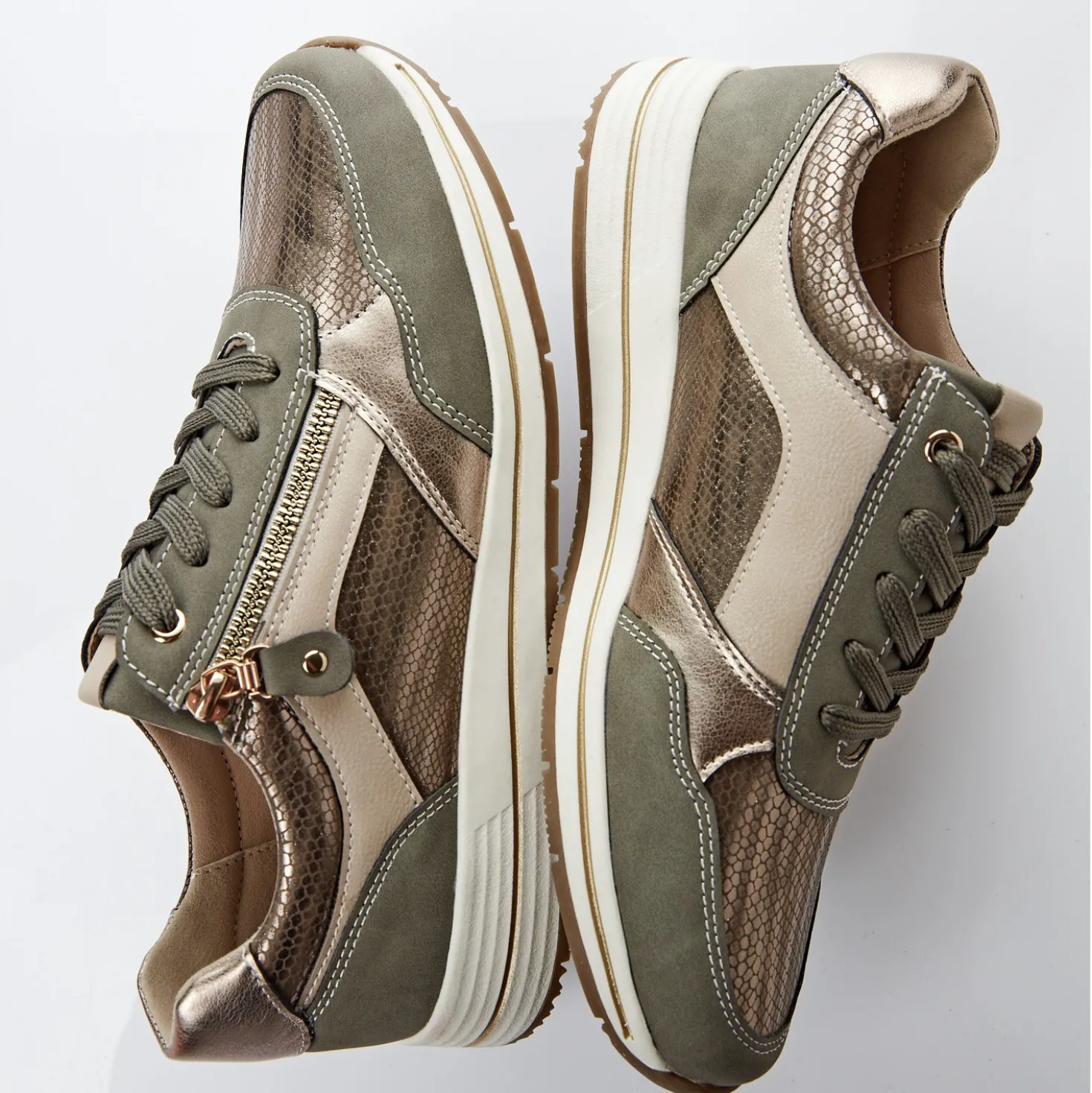 Sneaker "Anouk" grün-bronze