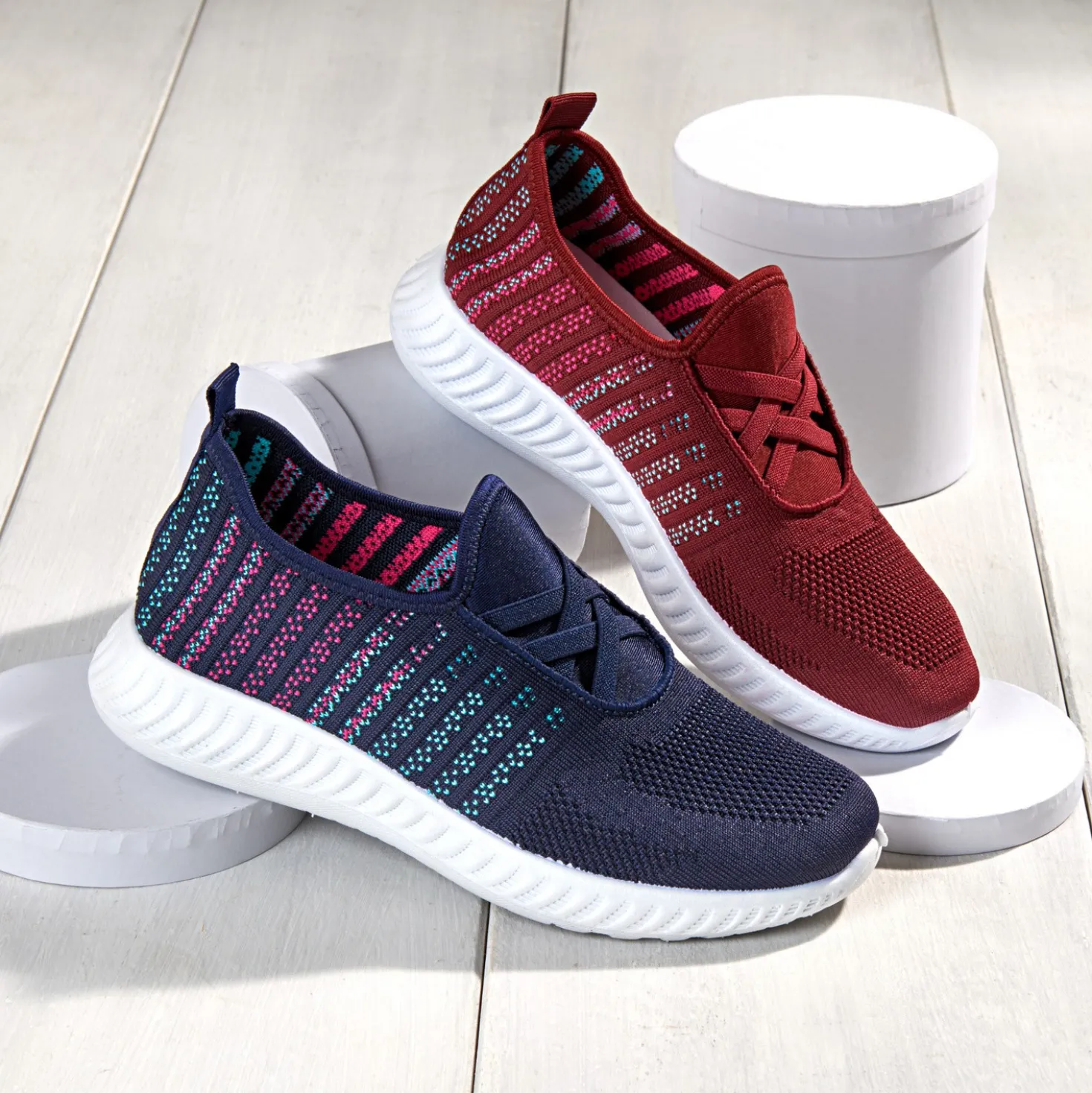 Sneaker elastisch, bordeaux