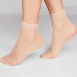 Socken floral + hautfarben 2 Paar