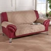 Sofaüberwurf 2-Sitzer beige, 3-tlg.