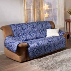 Sofaüberwurf 2-Sitzer blau 188 x 225 cm