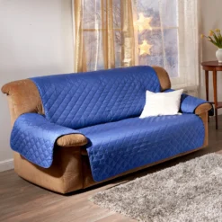 Sofaüberwurf 2-Sitzer blau 188 x 225 cm