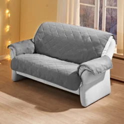 Sofaüberwurf 2-Sitzer grau, 223 x 179 cm