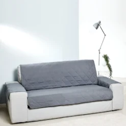 Sofaüberwurf 2-Sitzer grau, 223 x 179 cm