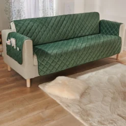 Sofaüberwurf 3-Sitzer grün 180 x 150 cm Eldo