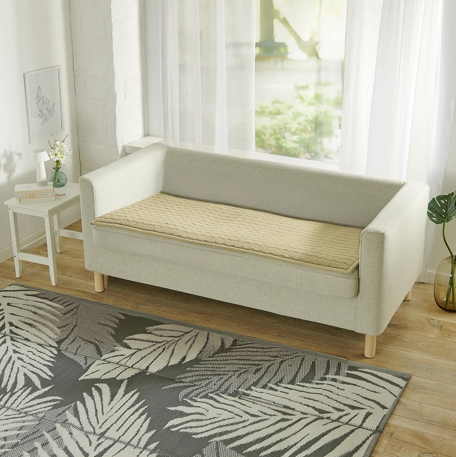 Sofa-Sitzauflage 2-Sitzer creme