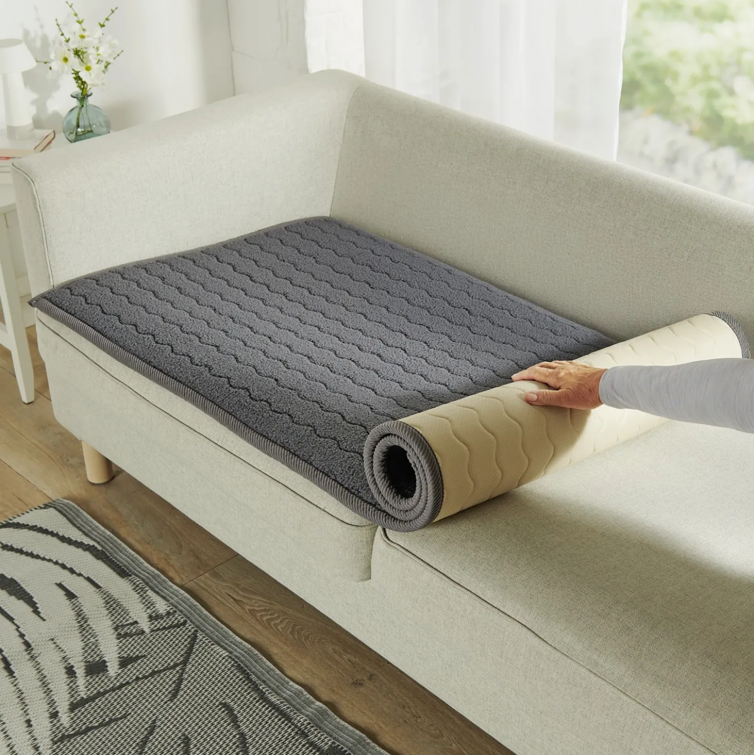 Sofa-Sitzauflage 2-Sitzer dunkelgrau