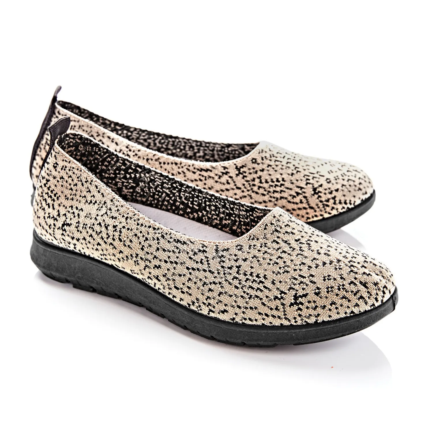 Soft-Slipper "Vicky" beige-schwarz