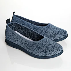 Soft-Slipper "Vicky" blau-schwarz