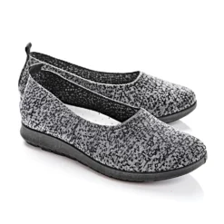 Soft-Slipper "Vicky" grau-schwarz