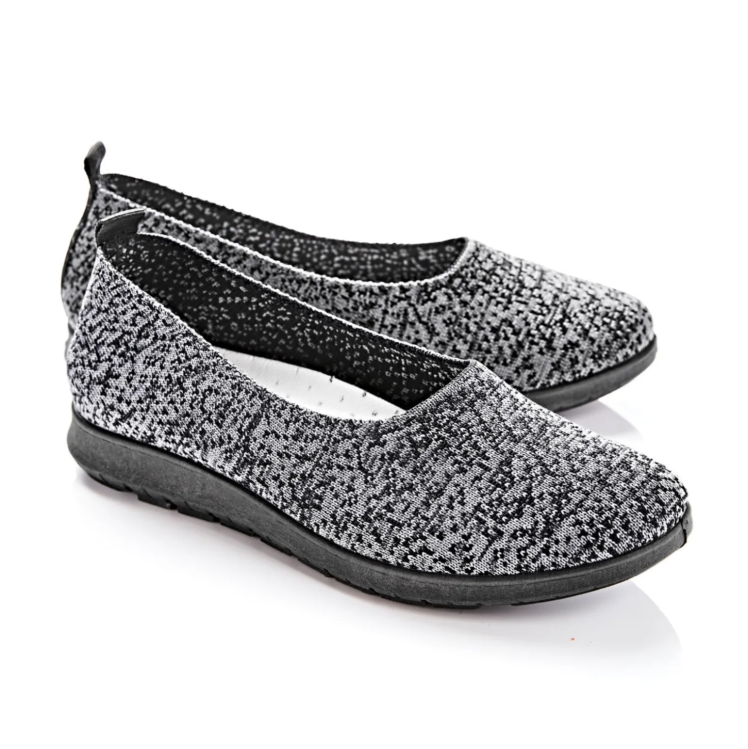Soft-Slipper "Vicky" grau-schwarz