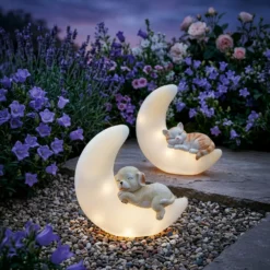 Solardeko "Katze auf dem Mond"