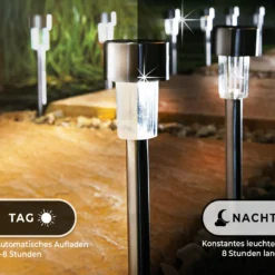 Solar-Gartenleuchten 4er-Set Gainsborough