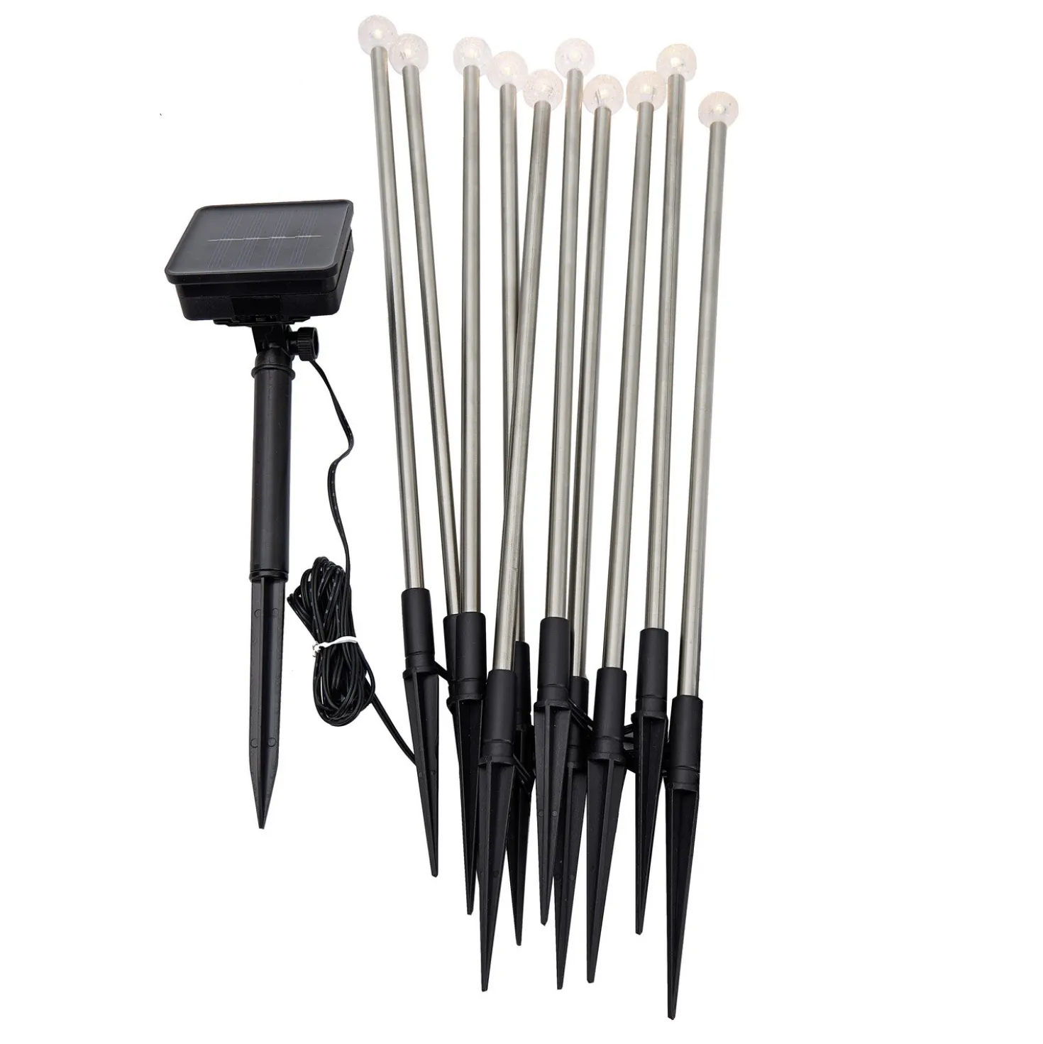 Solar-Kugelleuchten Gartenstecker 10er-Set