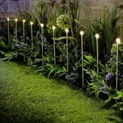 Solar-Kugelleuchten Gartenstecker 10er-Set