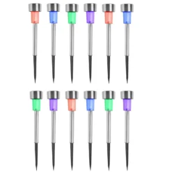 Solarleuchten Gartenstecker bunt 12er-Set