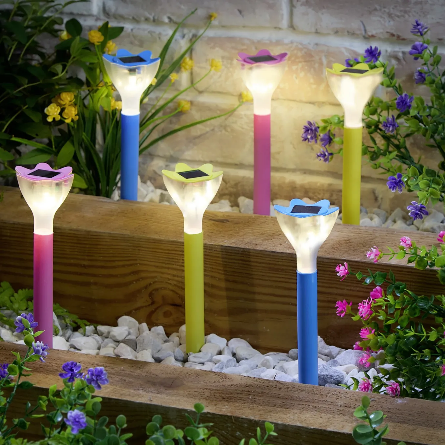 Solar-Stecker "Blumen" 6er-Set