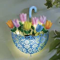 Solar-Wanddeko Schirm mit Tulpen Gainsborough
