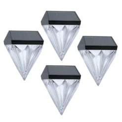 Solar-Zaunleuchten "Diamant" 4er-Set Gainsborough