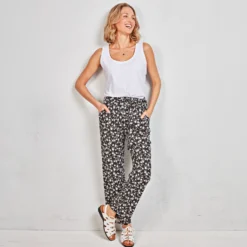 Sommerhose „Rita” Amélie di Santi schwarz/weiß