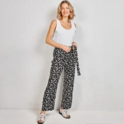 Sommerhose „Rita” Amélie di Santi schwarz/weiß