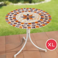 Spanntischdecke Mediterran XL Ø 85–105 cm