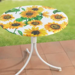 Spanntischdecke Sonnenblumen Ø 70–86 cm
