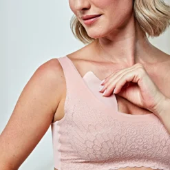 Spitzen-BH nahtlos grün + haut + rose 3er-Set