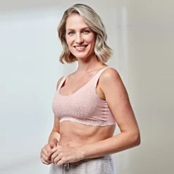 Spitzen-BH nahtlos grün + haut + rose 3er-Set