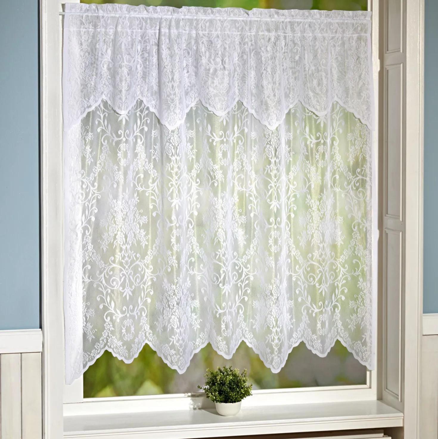 Spitzen Gardine 140 x 140 cm Eldo