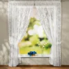 Spitzenvorhang, 2er-Set mit raffhaltern 140 x 230 cm