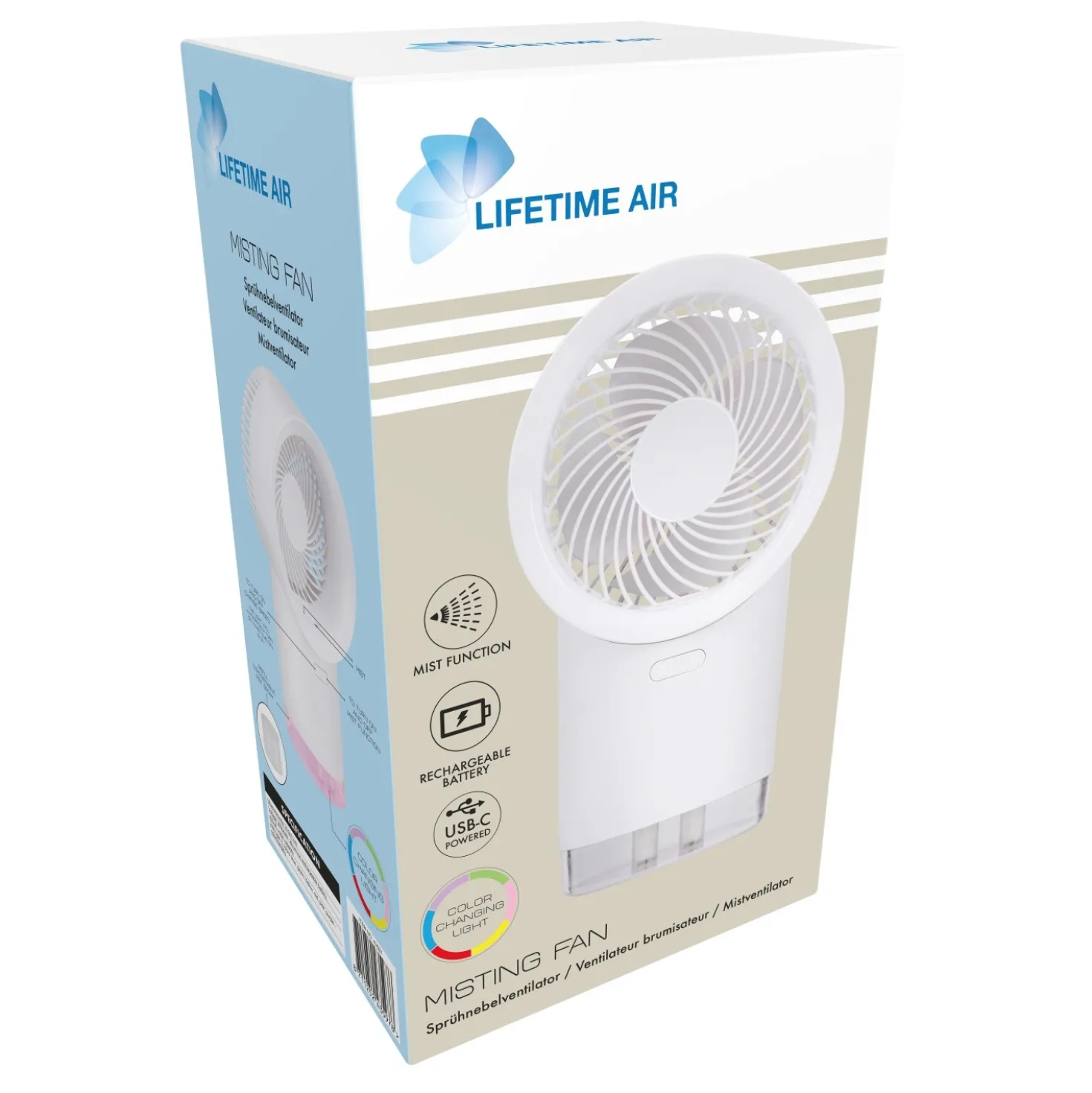 Sprühnebel-Ventilator mit Akku Lifetime Air