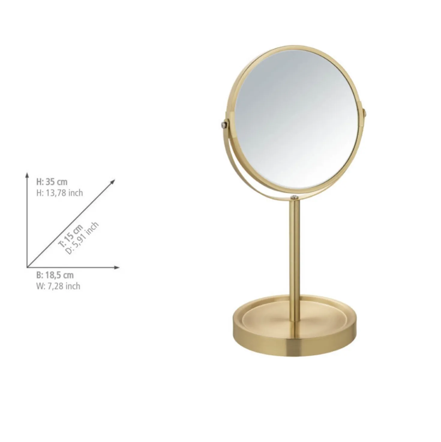 Standspiegel „Alata“ Gold matt WENKO