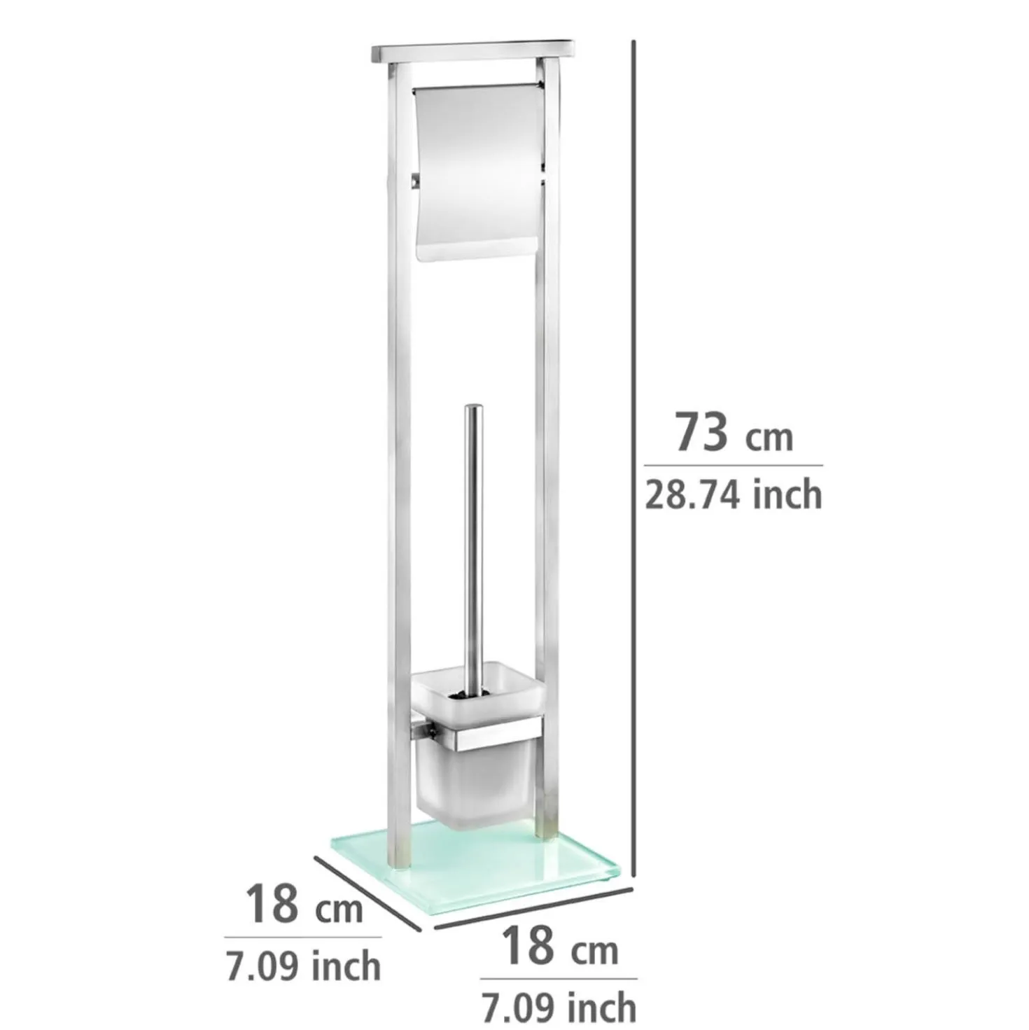 Stand WC-Garnitur "Debar" Edelstahl matt WENKO