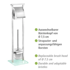 Stand WC-Garnitur "Debar" Edelstahl matt WENKO