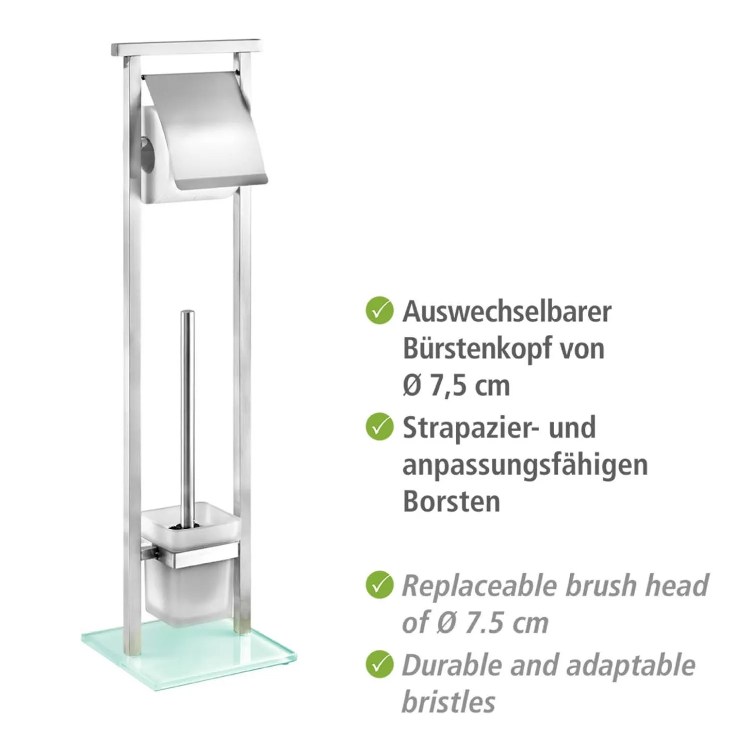 Stand WC-Garnitur "Debar" Edelstahl matt WENKO