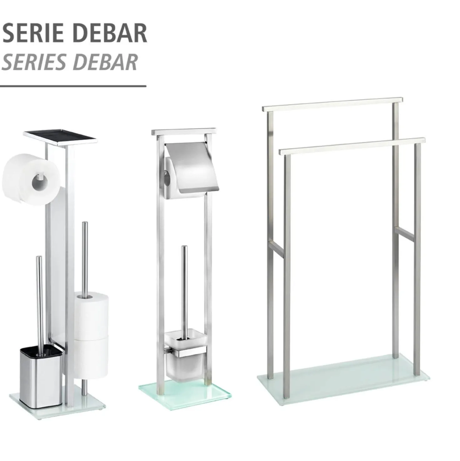 Stand WC-Garnitur "Debar" Edelstahl matt WENKO
