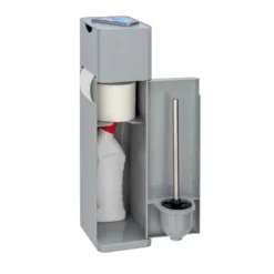 Stand WC-Garnitur „Imon 6-in-1“ mit Ablage Grau matt WENKO