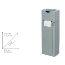 Stand WC-Garnitur „Imon 6-in-1“ mit Ablage Grau matt WENKO