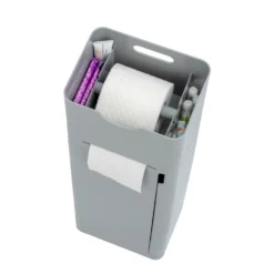Stand WC-Garnitur „Imon 6-in-1“ mit Ablage Grau matt WENKO
