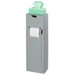 Stand WC-Garnitur „Imon 6-in-1“ mit Ablage Grau matt WENKO