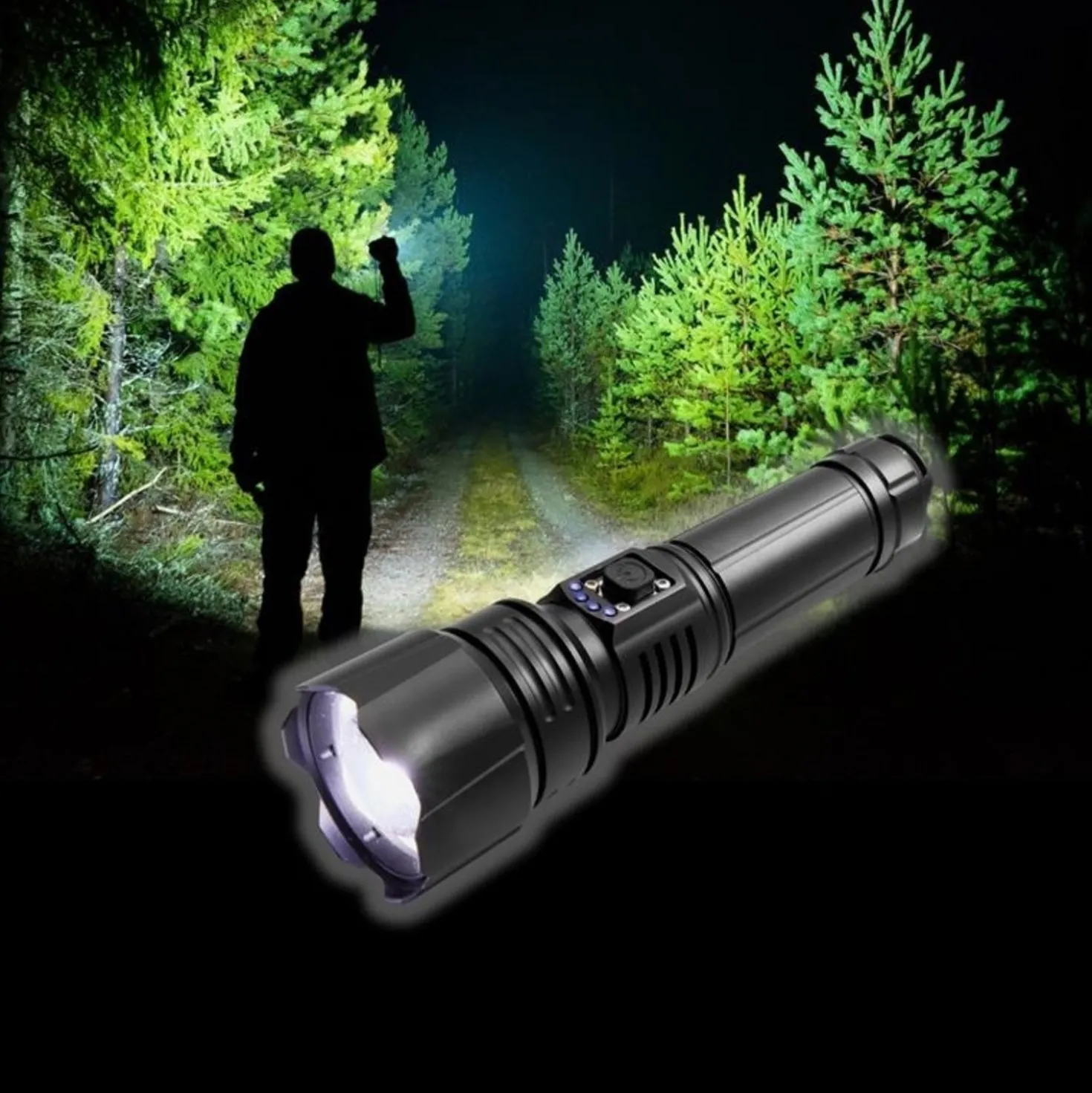 Starke LED-Taschenlampe mit Akku, Victor Tools