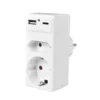 Steckdosenadapter Schuko/Euro mit USB-A & USB-C HEITECH