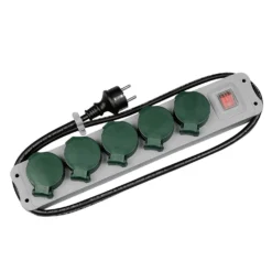 Steckdosenleiste 5-fach IP44 mit Deckel & Schalter REV RITTER