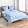 Steppbett hellblau 135x200cm Eldo