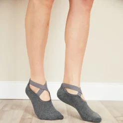 Stopper-Socken beere-grau-apricot 3er-Set